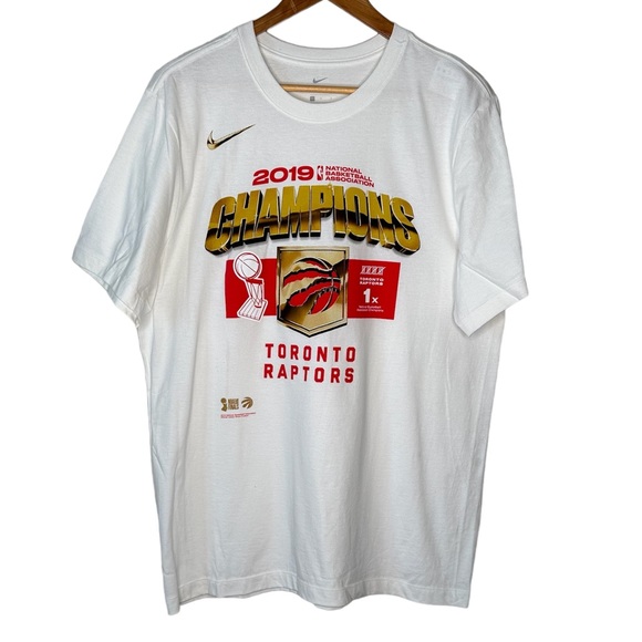 Nike Other - Nike 2019 NBA Champions Toronto Raptors Men’s White Tee Large